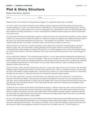Plot Structure Worksheet | Grade 7 Reading Complete