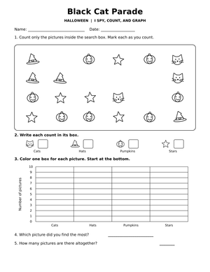 Black Cat Parade Worksheet | Grade 3 Printable ELA