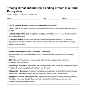 Essential Feeding Effects Worksheet | Grade 7 Science