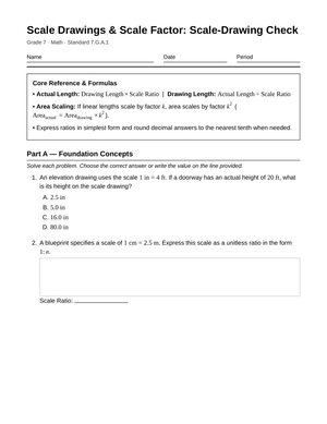 Essential Scale Drawings Worksheet | Grade 7 Math