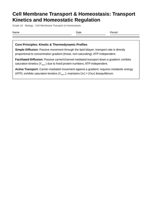 Complete Transport-Rate Data Worksheet | Grade 10