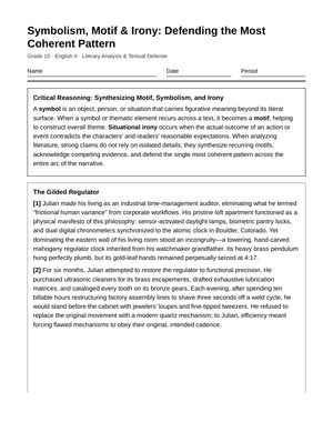 Complete Textual Defense Worksheet | Grade 10 English II