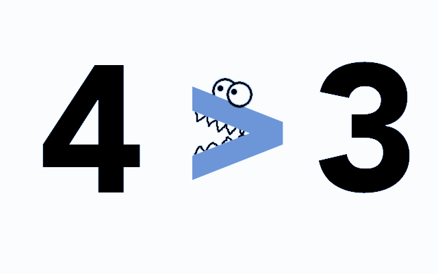 Compare numbers up to 10 using symbols