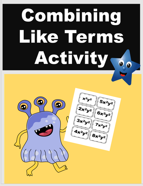 Simplify Algebraic Expressions Worksheet