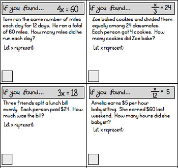 One-Step Multiplication & Division Equations: Word Problems