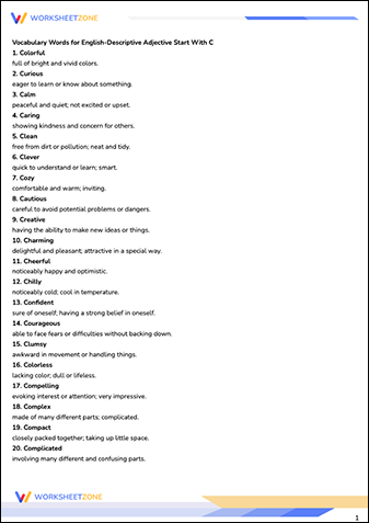 Vocabulary List Generator