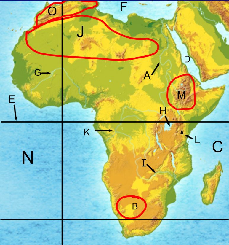 Geography of Africa: Label the Map