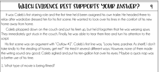 What Text Evidence Supports The Answer?