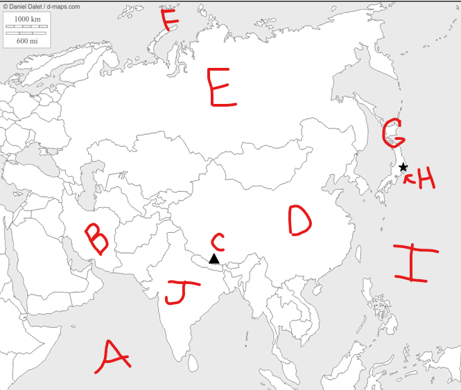 Asia Geography Quiz