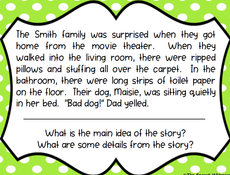 Main Idea Details part 3