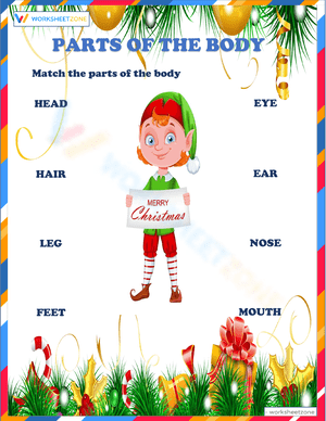 Christmas Boy: Parts of the Body Worksheet