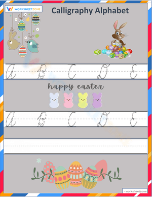  Easter Calligraphy Fun A-E