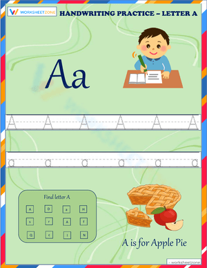 Learning the Letter A Worksheet