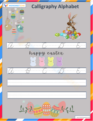 Easter Egg Calligraphy A to E