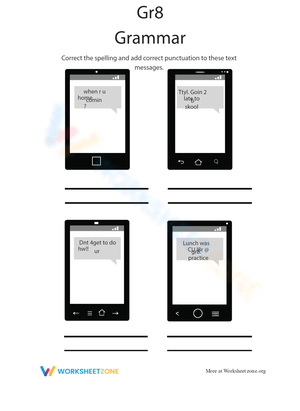 Text Grammar Practice Worksheet