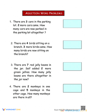 Simple Addition Word Problems