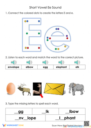 Short Vowel Ee Sound for Early Literacy Skills