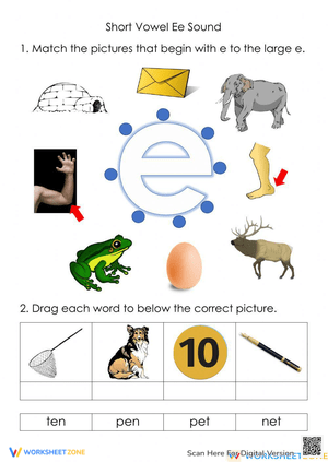 Short Vowel Ee Activities for Early Phonics Practice