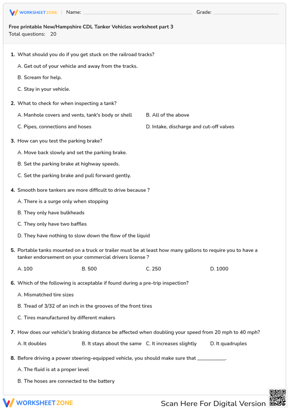 Free printable New/Hampshire CDL Tanker Vehicles worksheet part 3