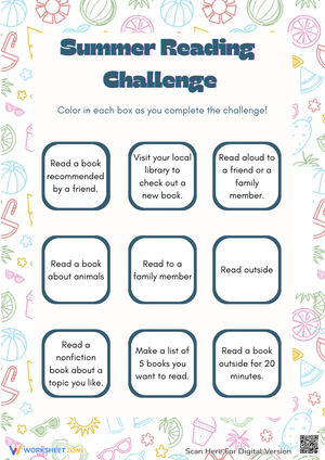 Summer Reading Challenge: Essential Grade 1-4 Printable