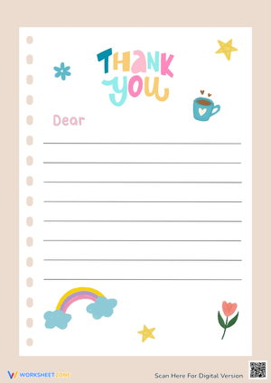 Thank-You Letter worksheet